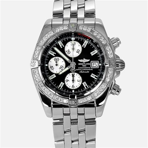 breitling watch a13356|breitling a13356 diamond bezel.